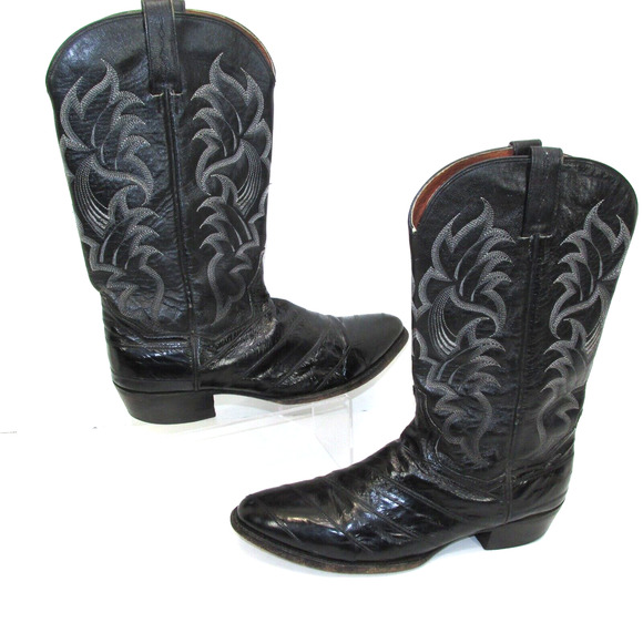 Dan Post Black Eel skin boots - Style 2367 Men\'s size 10.5 D main image 4